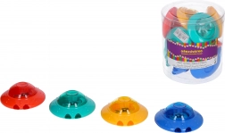 Temperówka na dwa ołówki z pojemnikiem, okrągła