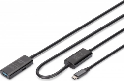 Aktywny kabel przedłużający USB-C - USB-A 10m, USB 3.2 Gen1 5Gbps