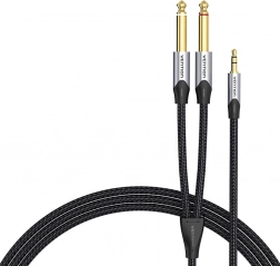 Audio kabel mini jack 3,5 mm na 2x jack 6,35 mm męski od Vention, 8 m