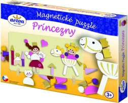 Detoa magnetyczne drewniane puzzle Księżniczki, 45 elementów