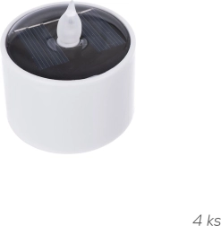 Dekoracyjne solarne świeczki LED UH, zestaw 4 szt.