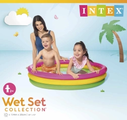 Intex dziecięcy dmuchany basen 147 × 33 cm z trzema pierścieniami