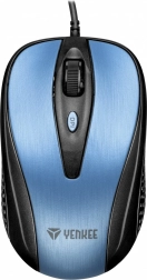 Optyczna mysz USB Yenkee z 4 przyciskami, symetryczna, niebieska