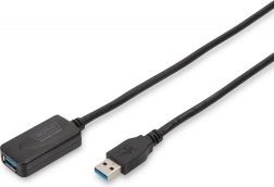 Aktywny przedłużacz USB 3.0 Typ A/A czarny 5 m