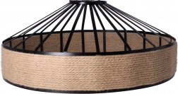 Lampa sufitowa z konopnego sznura na łańcuchu – średnica 40 cm