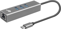 Adapter USB-C z RJ45 + 3x porty USB-A - 1000 Mb/s