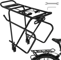 Tylny bagażnik rowerowy TRIZAND, aluminiowy, 25 kg, do kół 24–29”