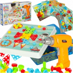 Kreatywny zestaw konstrukcyjny z wiertarką w walizce, 261 elementów