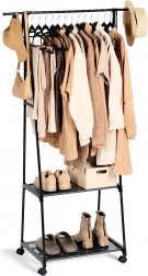 Metalowy stojak na ubrania na kółkach 88 × 44 × 160 cm