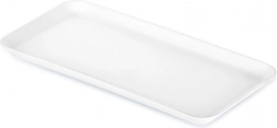 Biała prostokątna taca do serwowania 29,5 × 15 cm