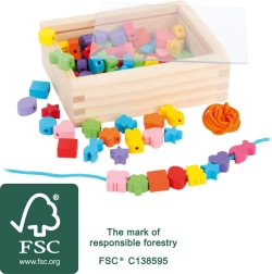 Drewniane nawlekane koraliki Small Foot