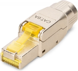 Złącze RJ45 kat. 6A STP dla 10GbE i PoE++, metalowe beznarzędziowe, AWG 22–27
