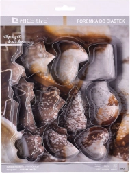 Świąteczne wykrawacze do ciastek – zestaw 10 sztuk.