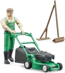 Bruder zestaw ogrodnika z kosiarką do trawy i narzędziami