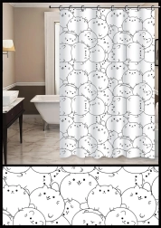 Zasłona prysznicowa PEVA z postaciami 180 × 200 cm