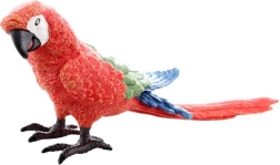 Plastowa figurka papugi ara czerwona 17 cm