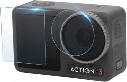 Hartowany zestaw ochronny Sunnylife do DJI Osmo Action 3 – szkła na wyświetlacz i obiektyw