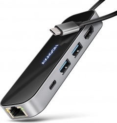 Wieloportowy hub USB‑C 6‑w‑1 z HDMI 4K/60 Hz, GLAN i PD 100 W