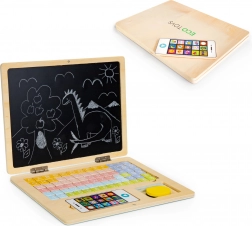 Drewniany edukacyjny notebook z magnetyczną tablicą ECO TOYS