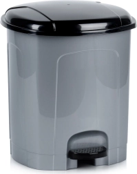 Plastikowy kosz na śmieci z pedałem 11,5 l – szary