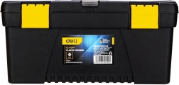Plastowy box na narzędzia Deli 15'' żółto‑czarny