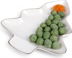 Porcelanowy talerz w kształcie choinki 20 × 16,5 cm