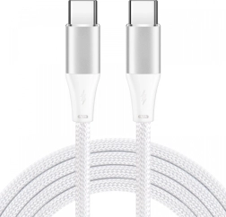Kabel USB‑C 2 m biały, 60 W, PD 3.0 i QC 4.0+