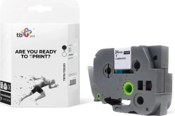 taśma do etykieciarek Brother czarny na białym 24 mm x 8 m