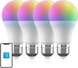 Inteligentna żarówka RGB Wi‑Fi LED BROADLINK E27, 9 W, 800 lm (4 szt.)