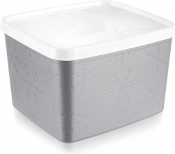 Szare plastikowe pudełko na żywność z pokrywką 1,1 l