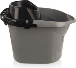 Szare wiadro do mopa 12 l z wyciskaczem