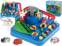 Interaktywna tor wyścigowy z przeszkodami i parkingiem