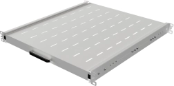 Wysuwana półka do szafy rack 19" 1U, 500 mm, szara
