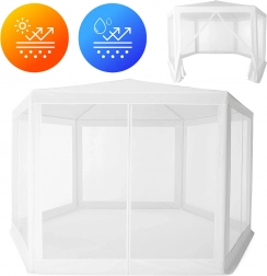 Pawilon ogrodowy 2x2x2 m z moskitierą Biały MultiGarden