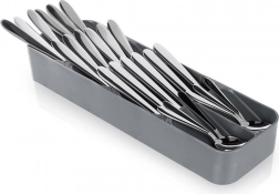 Szary organizer na sztućce do szuflady 39 × 11,5 cm