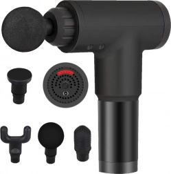 Pistolet do masażu głębokiego, 6 prędkości i 4 końcówki