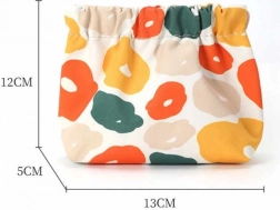 Wielofunkcyjna damska kosmetyczka do torebki z kwiatowym wzorem