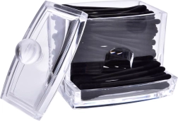 Elegancki przezroczysty dozownik na patyczki kosmetyczne z akrylu