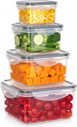 Zestaw hermetycznych pojemników na żywność z uszczelką, 4 szt.