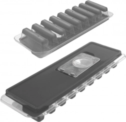 Silikonowa forma do kostek lodu z pokrywką 26,5 × 9,5 cm