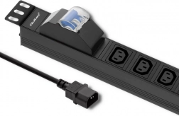Listwa zasilająca do szafy Rack 19 cali z wyłącznikiem 1U 10A PDU 8x IEC C13 2 m
