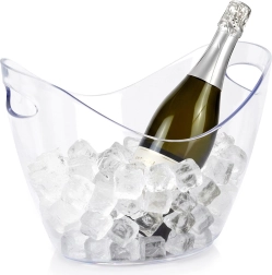 Przezroczyste plastikowe wiaderko na lód 4 l