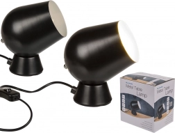 Metalowa lampka stołowa czarna