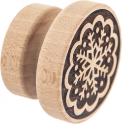 Drewniana pieczątka do ciastek śnieżynka 5,5 cm