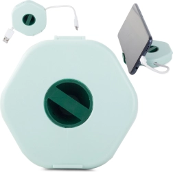 Obrotowy organizer kabli ze stojakiem na telefon