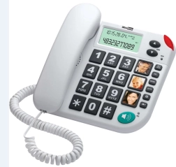 Telefon przewodowy KXT480 BB, biały