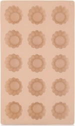 Silikonowa forma do ciasteczek i pralin kwiat, beżowa 28 × 17 × 2,8 cm