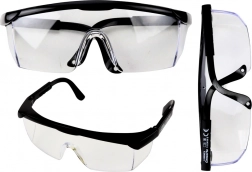 Ochronne gogle z regulowanymi ramionami czarne