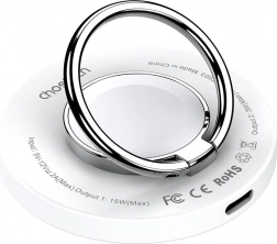 Bezprzewodowa ładowarka 2 w 1 z uchwytem Choetech (biała)