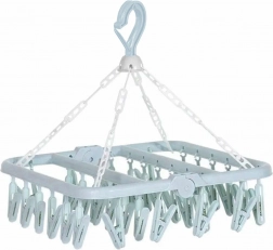 Suszarka na pranie z 32 klipsami - niebieska